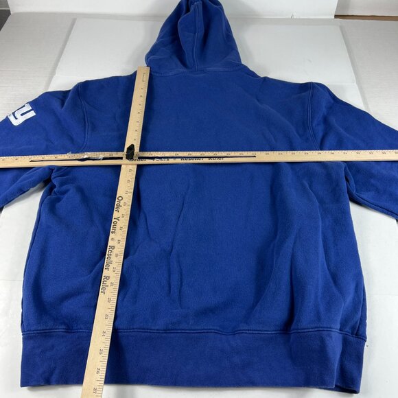 NFL New York Giants Football Sweatshirt Adult Large Blue Faded Full Zip Hoodie - Picture 11 of 15